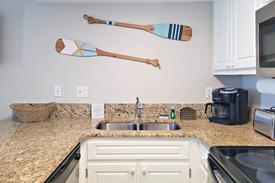 Sink, new stone counters