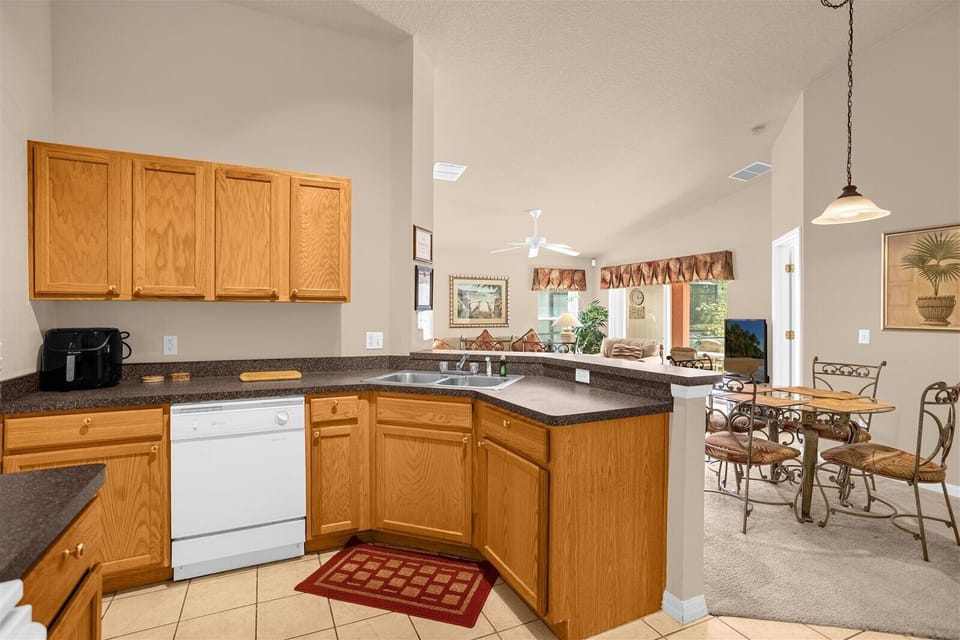 Kitchen Area with Dishwasher,  Dual Sink, with Breakfast Area