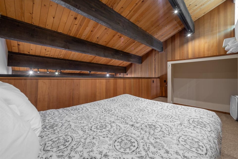 Your cozy loft with a futon for additional sleeping space.