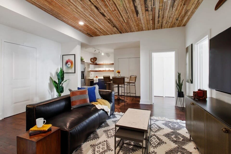 Open-concept living and kitchen