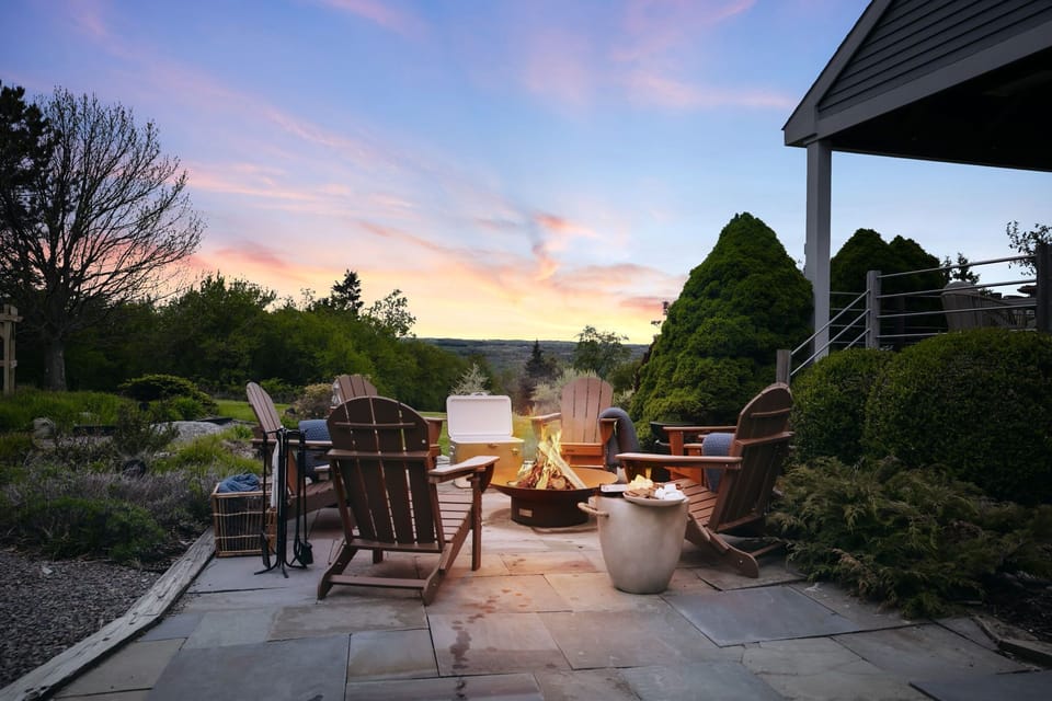 Gather around the cozy fire pit under the stars, where stories are shared, drinks are poured, and memories are made. The perfect end to a day exploring the Finger Lakes, surrounded by warmth, laughter, and unforgettable moments.