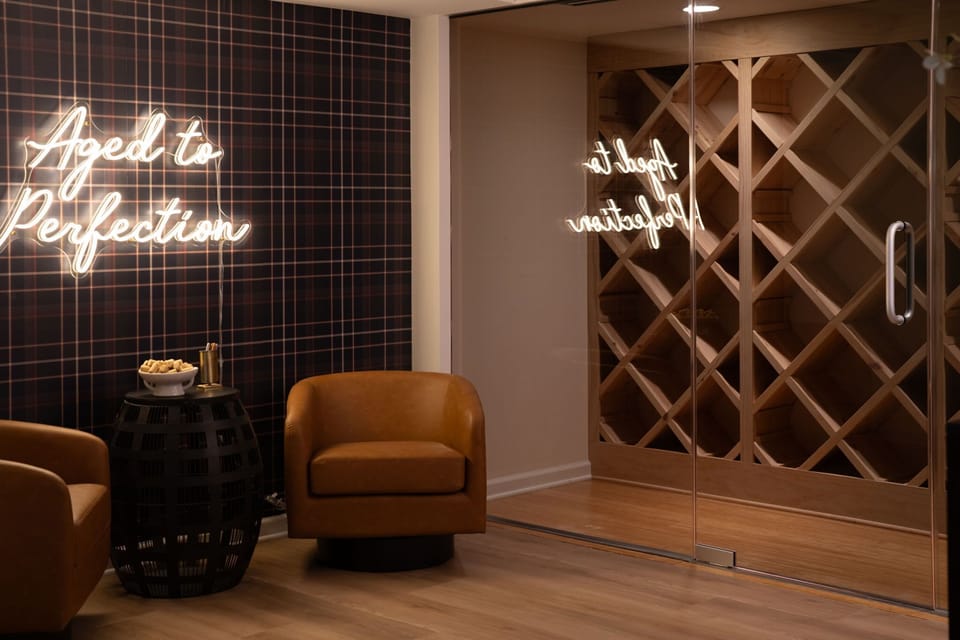 Unwind in your private wine tasting room, the perfect place to sample and savor local Finger Lakes wines. After exploring nearby Cayuga Lake wineries, elevate the experience by hiring a private sommelier for an unforgettable evening of wine, stories,