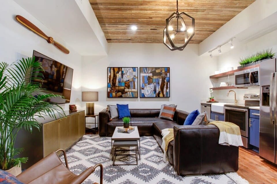 Open Concept Living Room | XL Flat Screen TV | Central Common Area