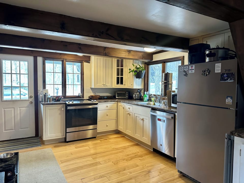 New appliances in bright and airy kitchen