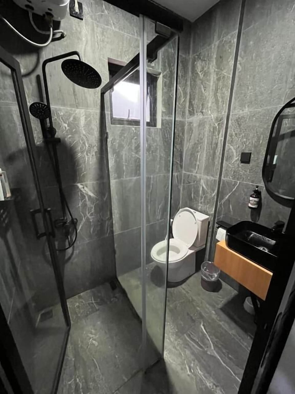 Free toiletries, hair dryer, soap, toilet paper