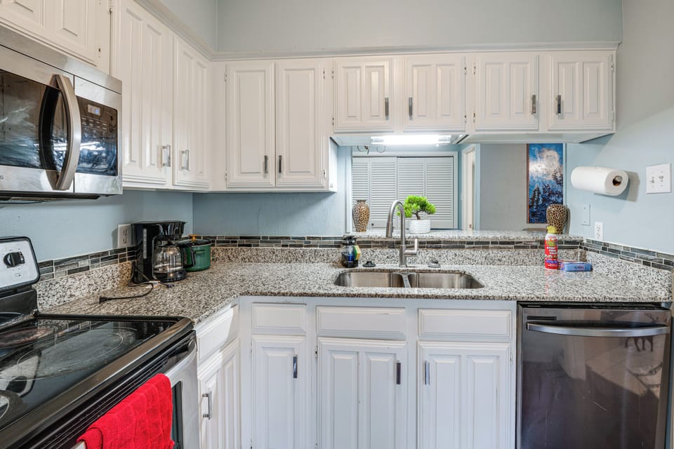 Property Interior | Single-Story Condo | Dedicated Workspace
