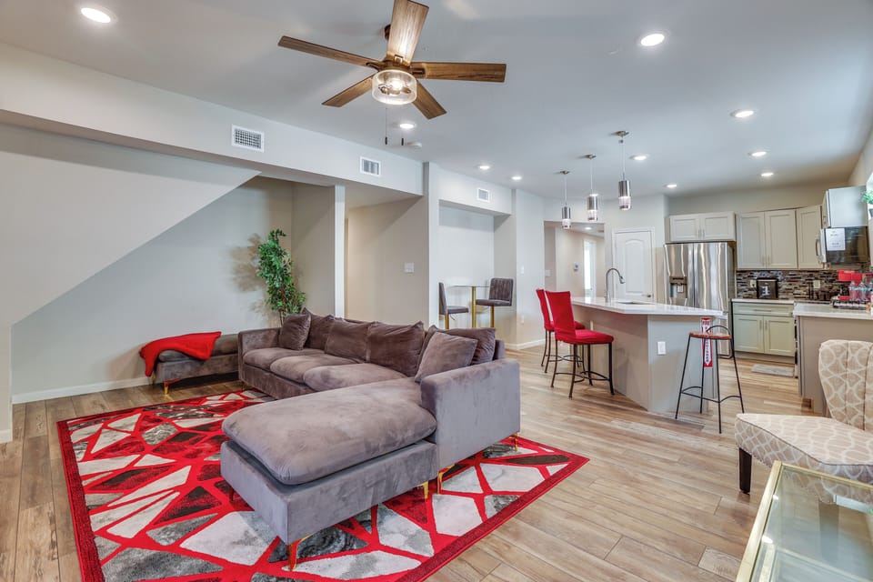 Lower-Level Living Room | Full Sleeper Sofa