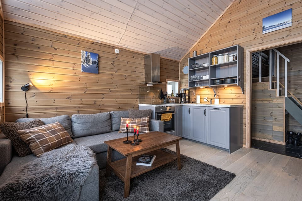 Open living room and kitchen in the annex