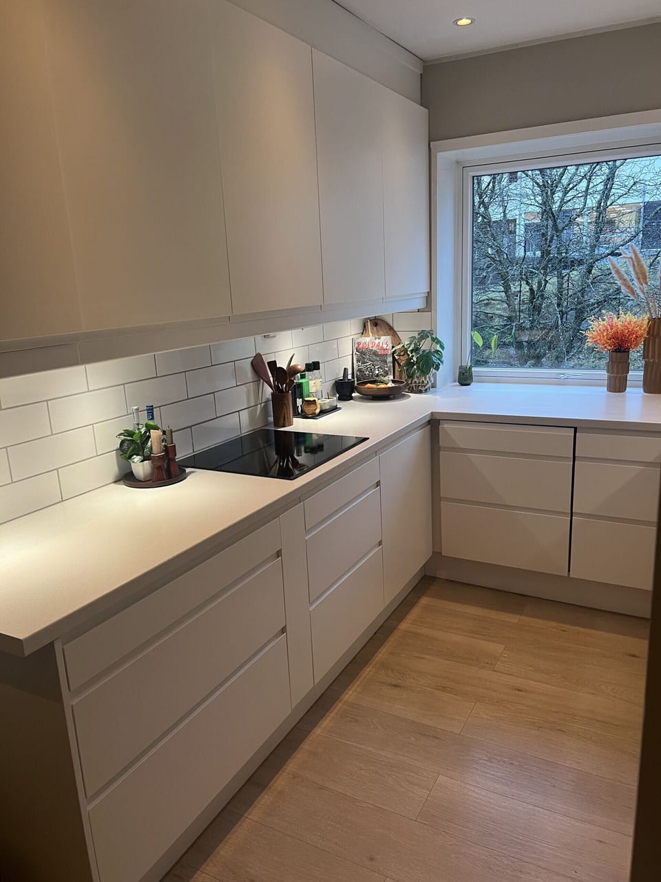 Modern kitchen with all appliances.