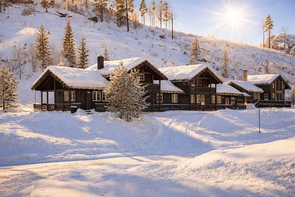 The cabin is semi detached.
