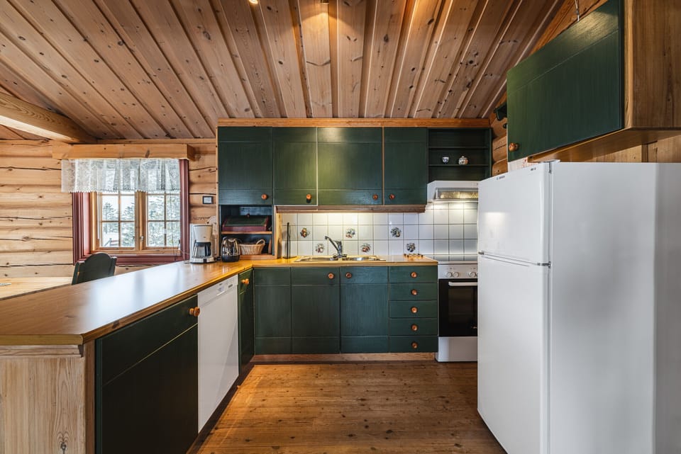 The kitchen is modest but has everything you need to prepare meals