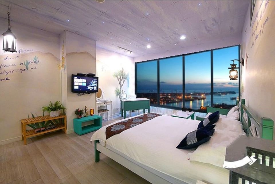 Double Room, Sea View | Premium bedding, down comforters, blackout drapes, soundproofing