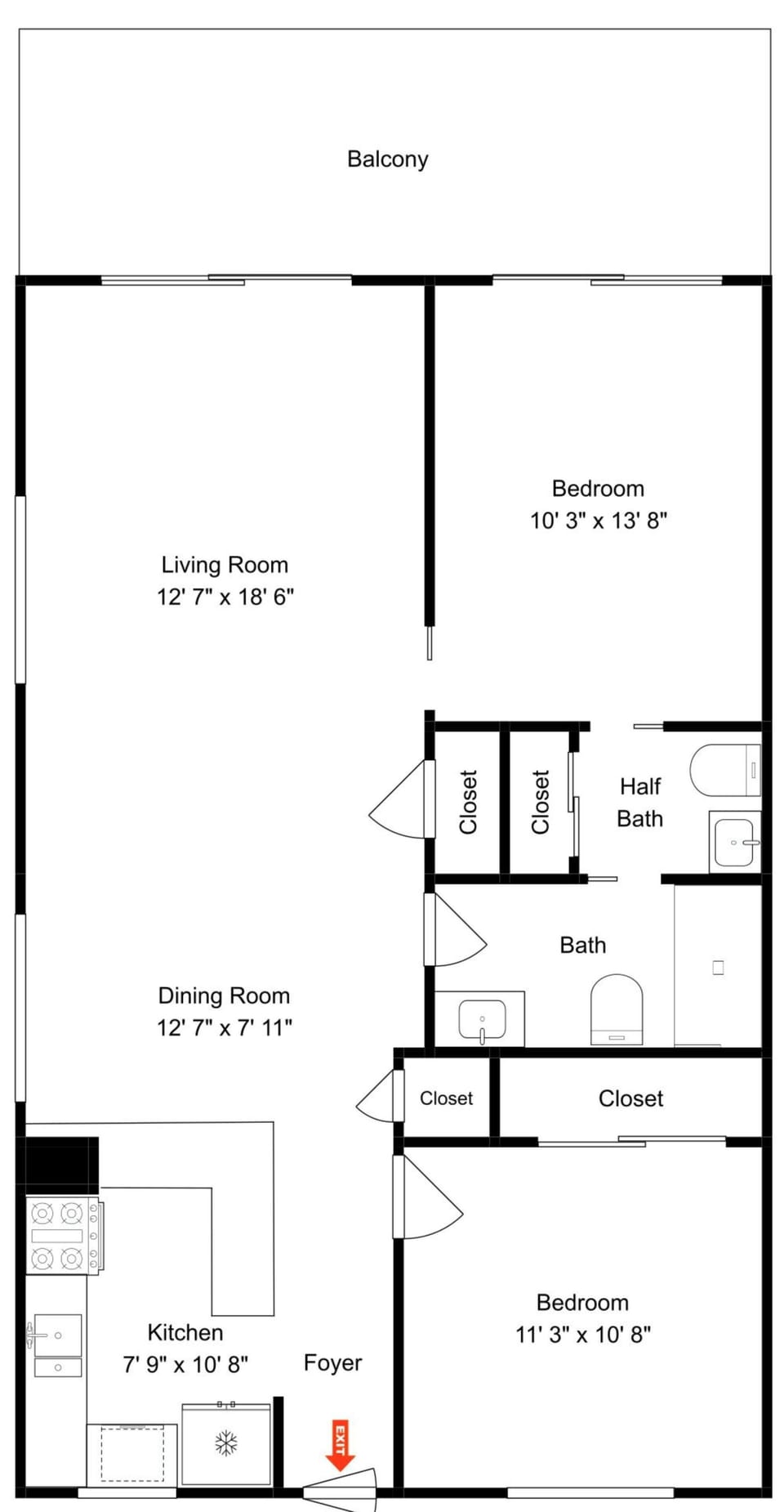 Pointe South 201 - Floor Plan