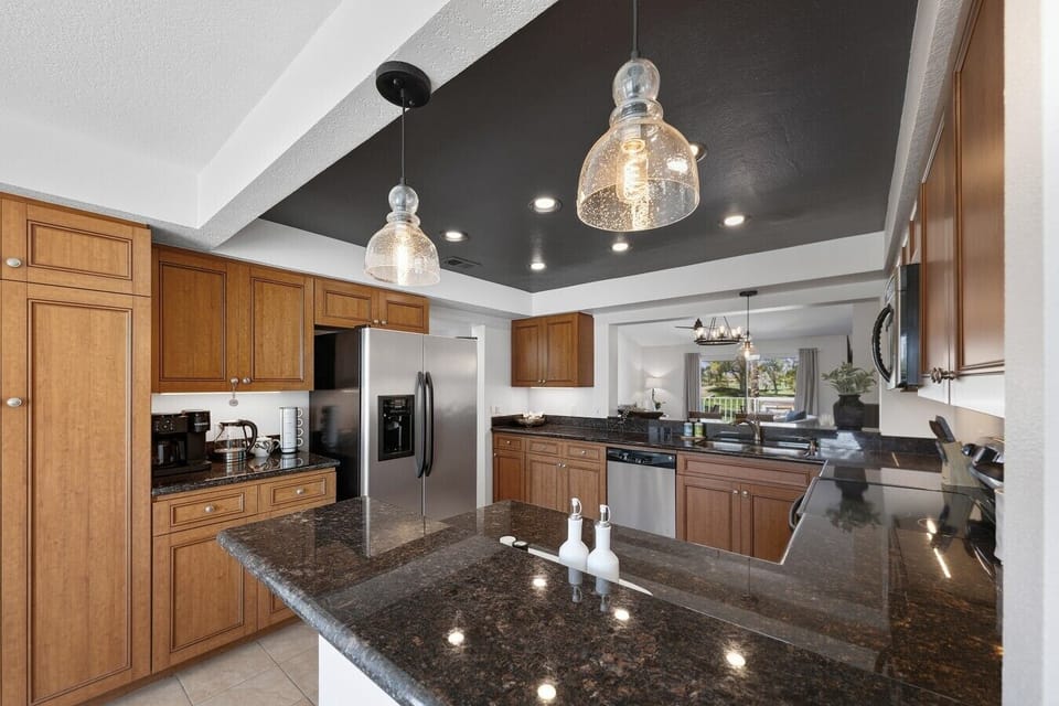 Open kitchen and breakfast perfect for extended stays