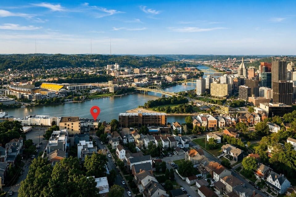 Wake up to breathtaking views of Pittsburgh`s skyline and riverfront