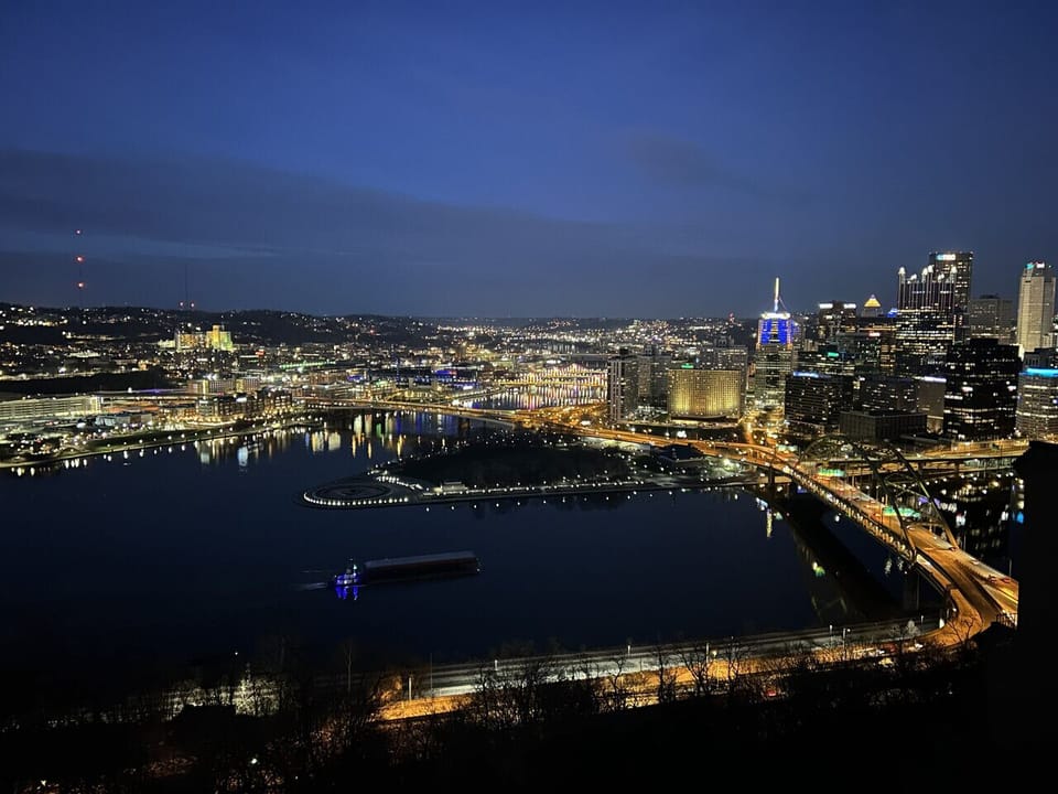 Sky-high views from Grandview—where Pittsburgh’s skyline, rivers, and bridges come together in one unforgettable panorama.