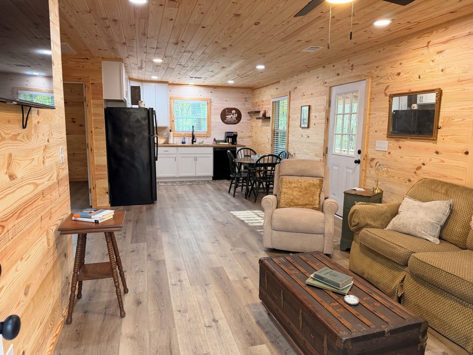 Living room dining room open floor plan