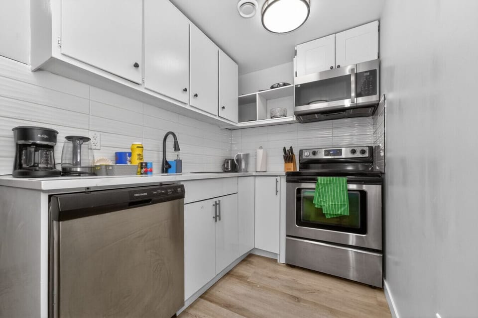 Modern kitchen with full-size appliances