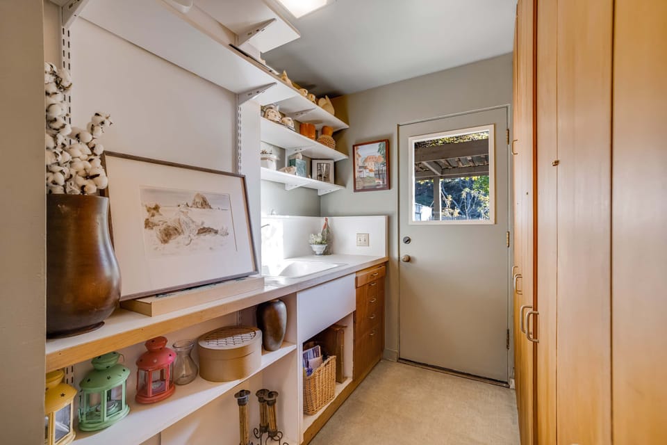 This thoughtfully designed space features ample storage for your essentials, making it easy to keep everything organized during your stay.