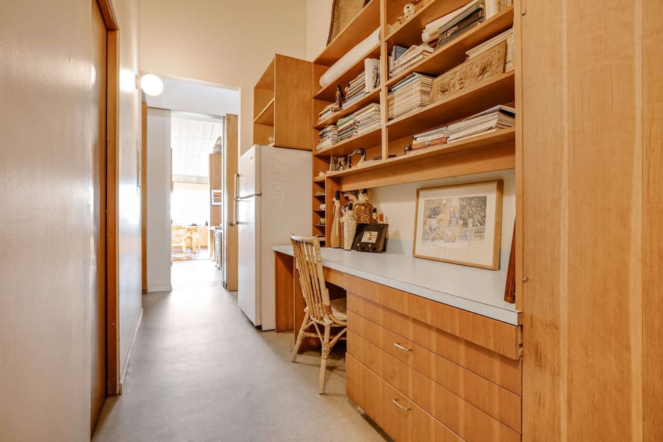 Stay organized in this versatile space, perfect for planning your day's adventures or unwinding with a good book.