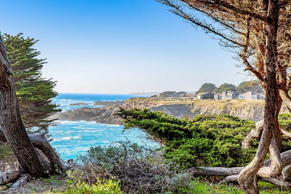 Gaze out at the dramatic cliffs and endless ocean from your private viewpoint, perfect for whale watching or sunset contemplation.