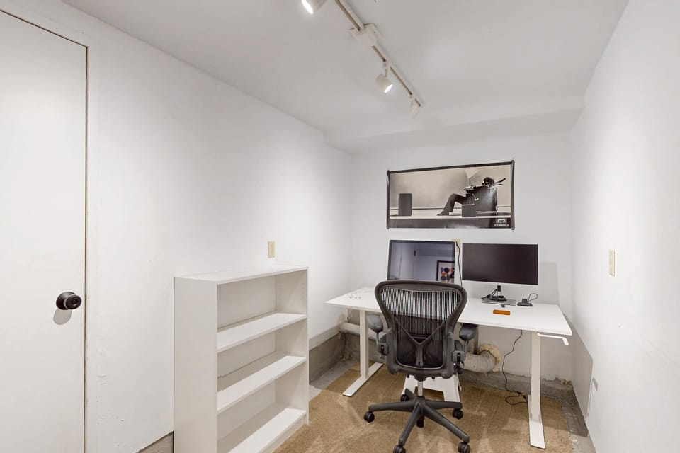 The dedicated workspace provides a quiet area for productivity, ensuring your getaway can also be a time for focused work.