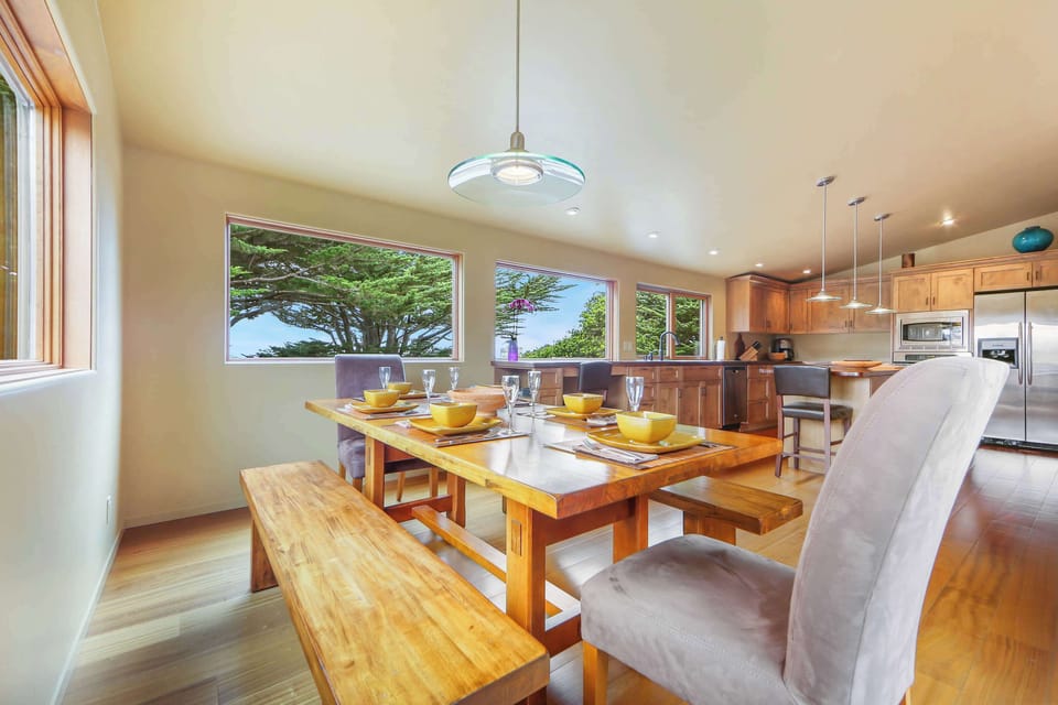 Savor meals while admiring the lush greenery outside, making every dining experience a delightful blend of comfort and nature.
