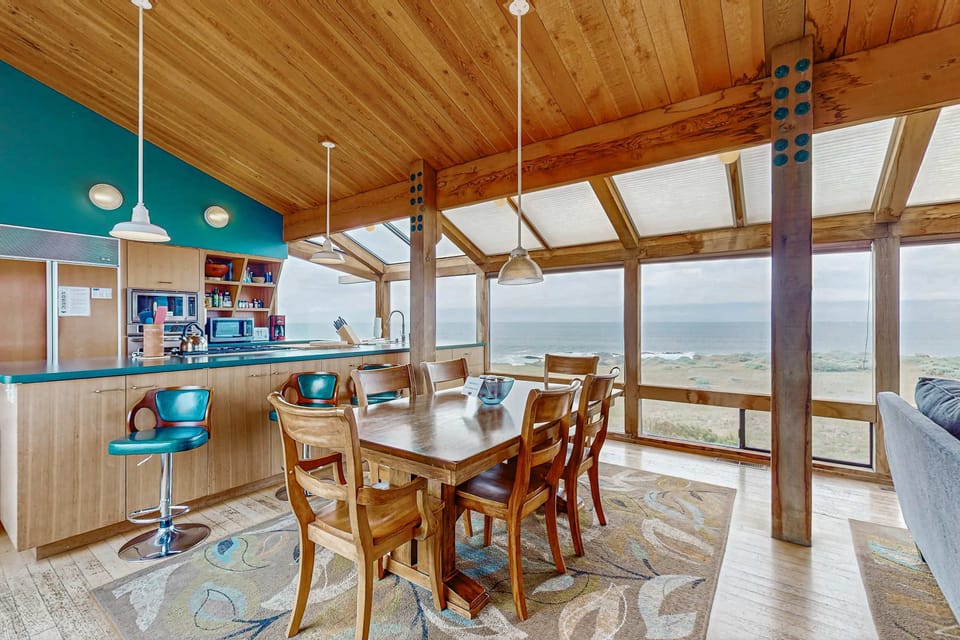 Gather around the dining table with family and friends, enjoying meals while soaking in breathtaking views.