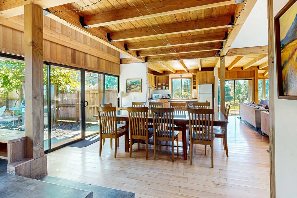Gather around the spacious dining table, where every meal becomes a cherished memory shared with loved ones.