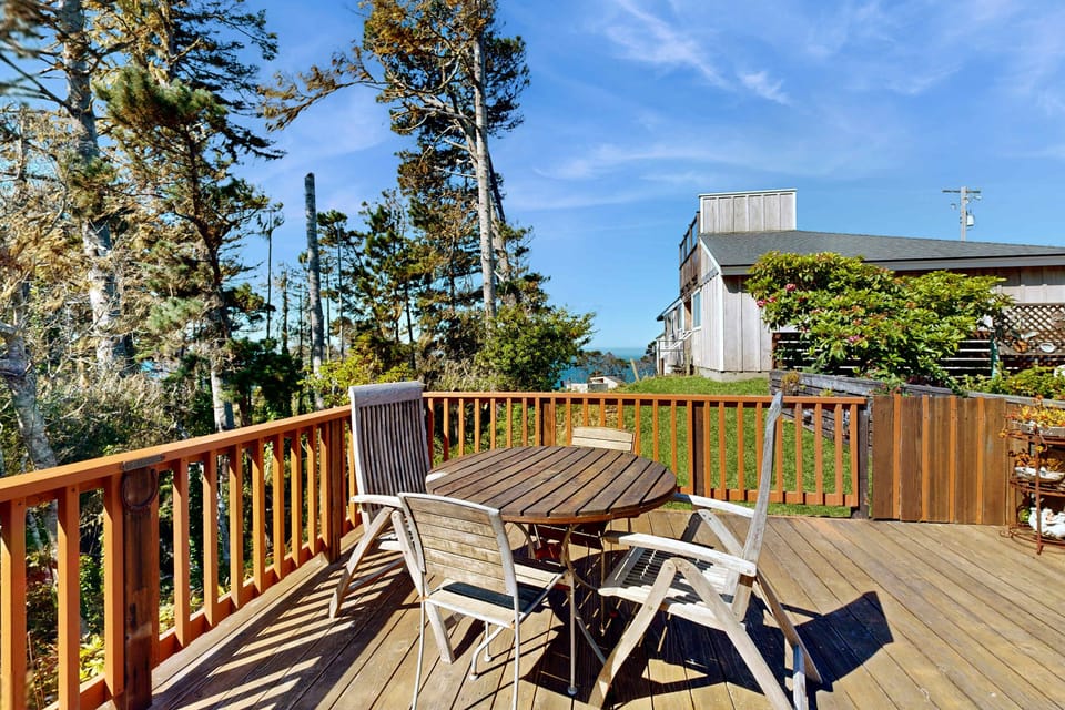 Step onto the deck and soak in breathtaking ocean views, ideal for savoring your morning coffee or evening sunsets.