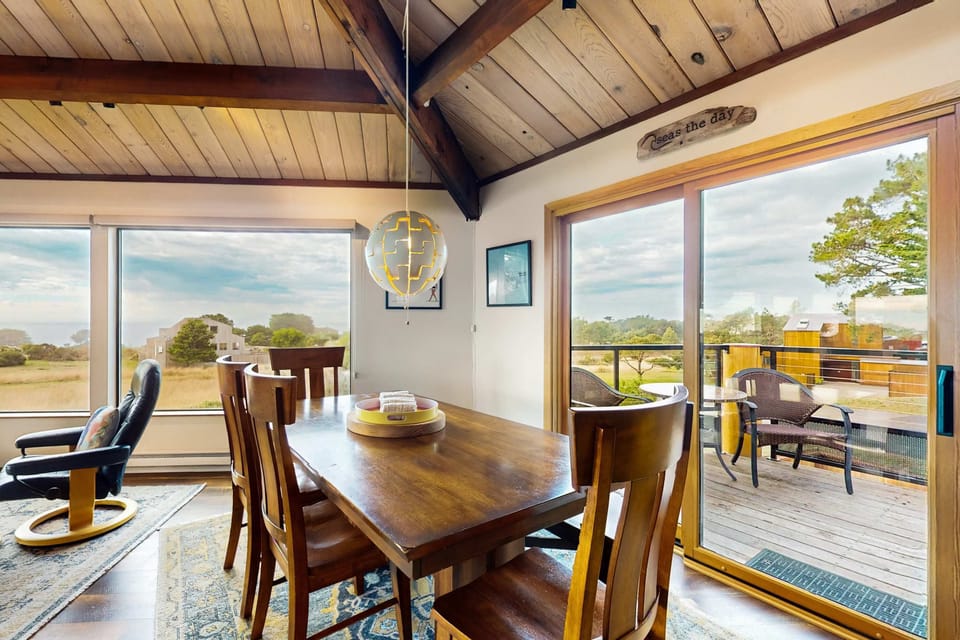 Enjoy meals with a view in the dining area, where every bite is paired with the beauty of nature.
