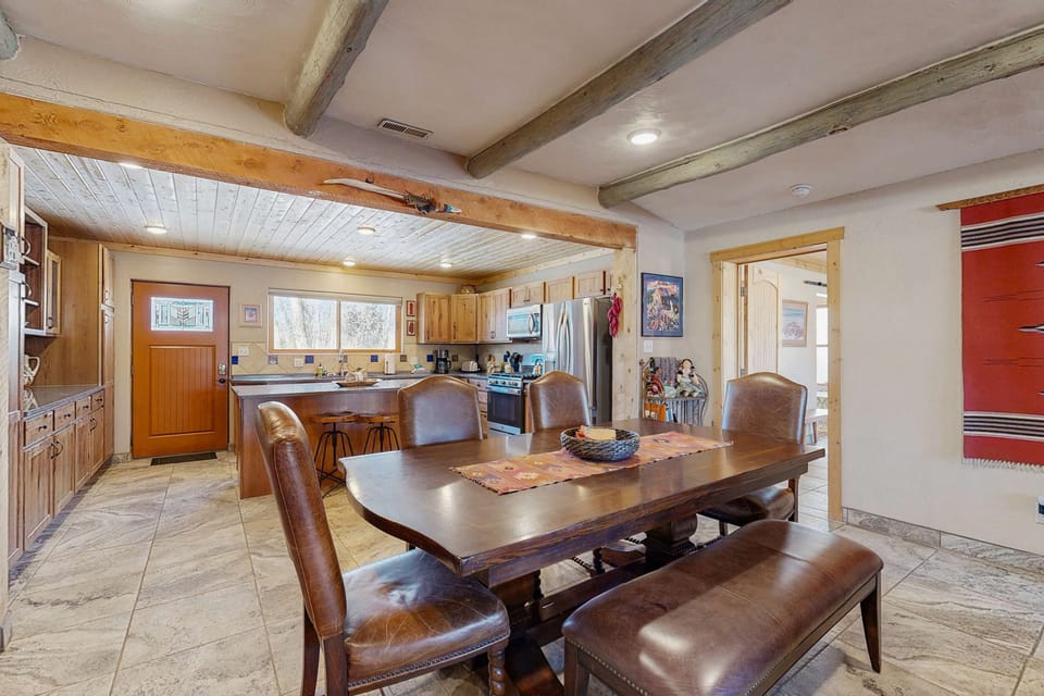 Pull up a chair at the dining table set for six