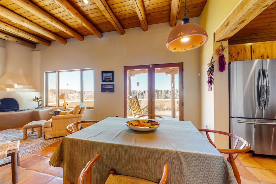 Enjoy easy flow between the dining area, kitchen, and living room