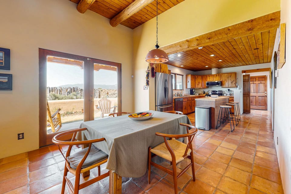 Pull up a stool at the island while breakfast comes together