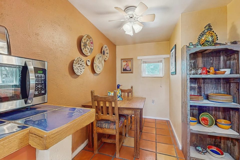 Open layout keeps the living and dining areas connected