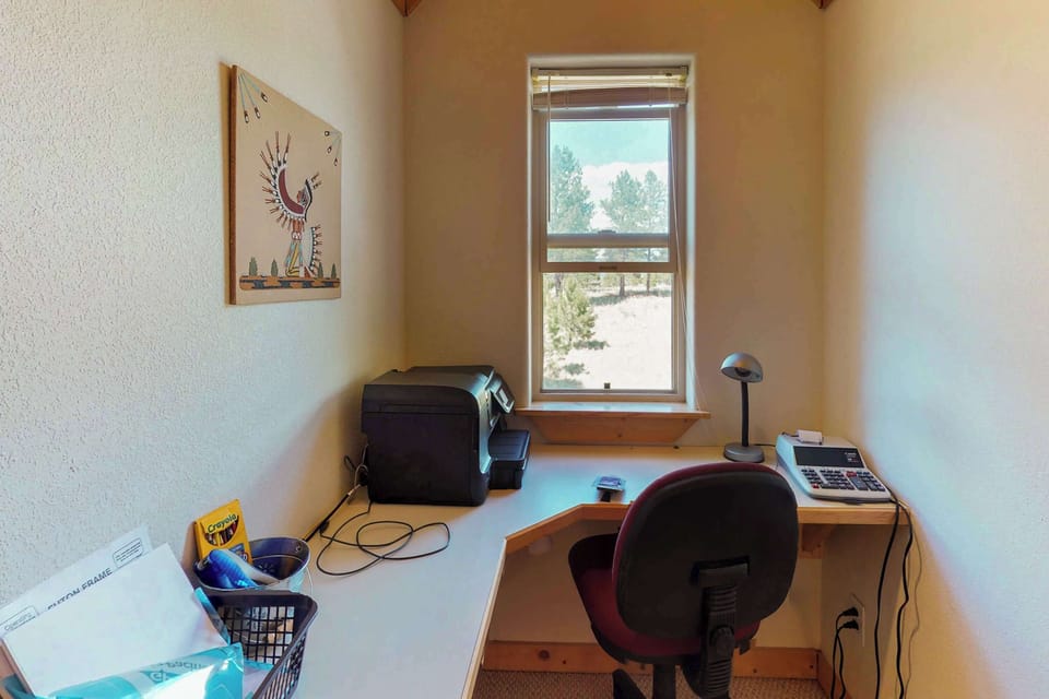 Catch up on work at the loft desk when you need to