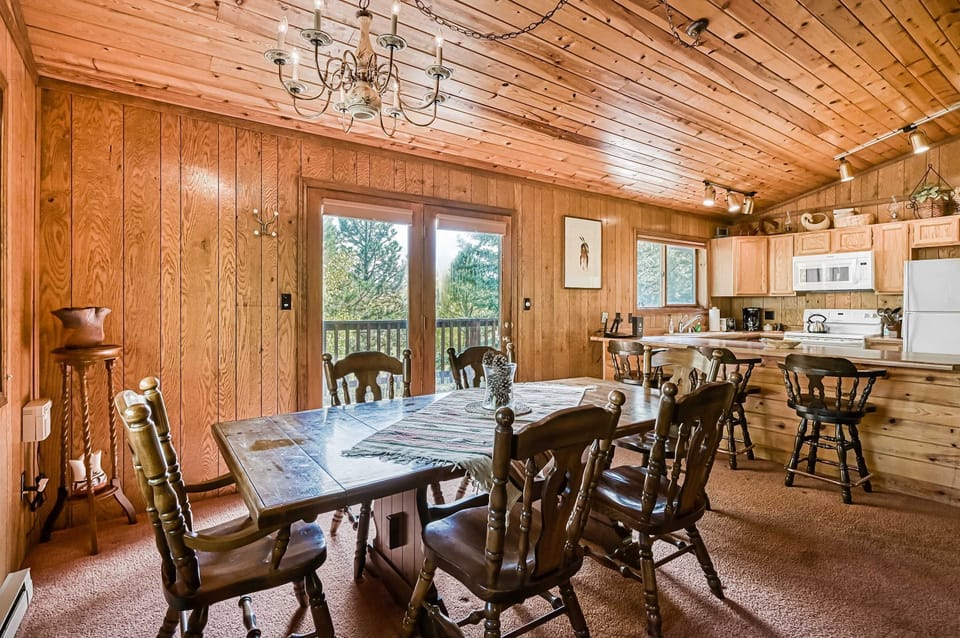 Cook and gather in the open kitchen and dining space