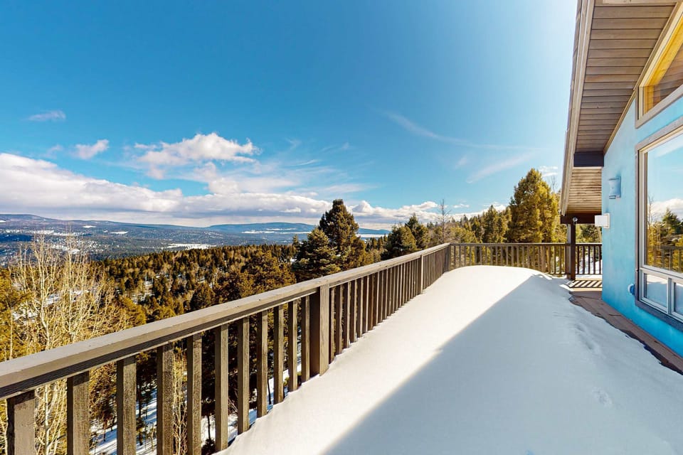 Sweeping views stretch out from the deck