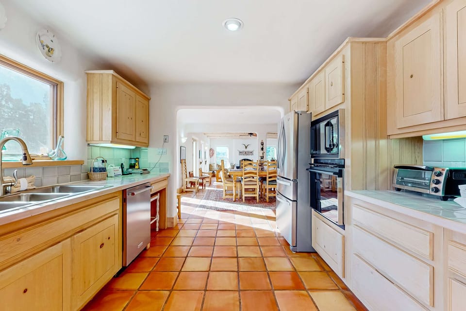 Prep and plate with the dining room just a few steps away