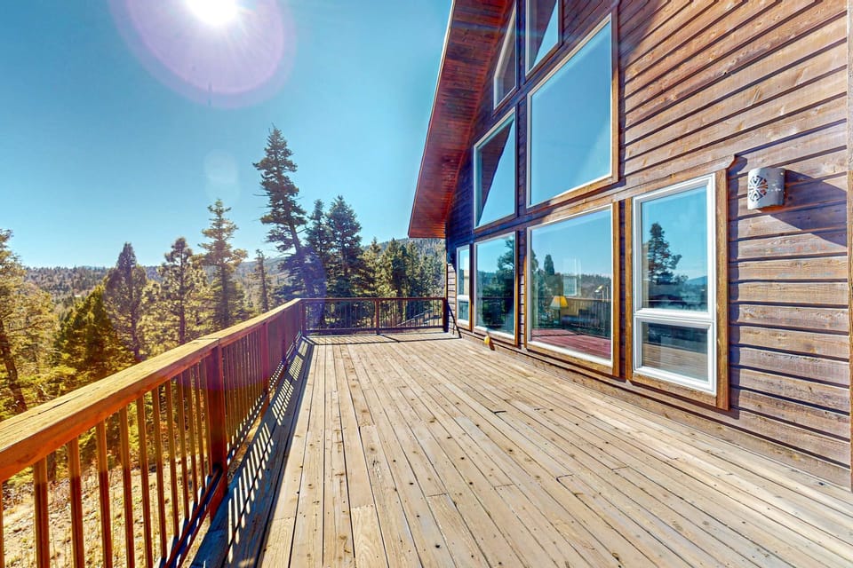 Sip your morning coffee on the sun deck as the mountains wake up