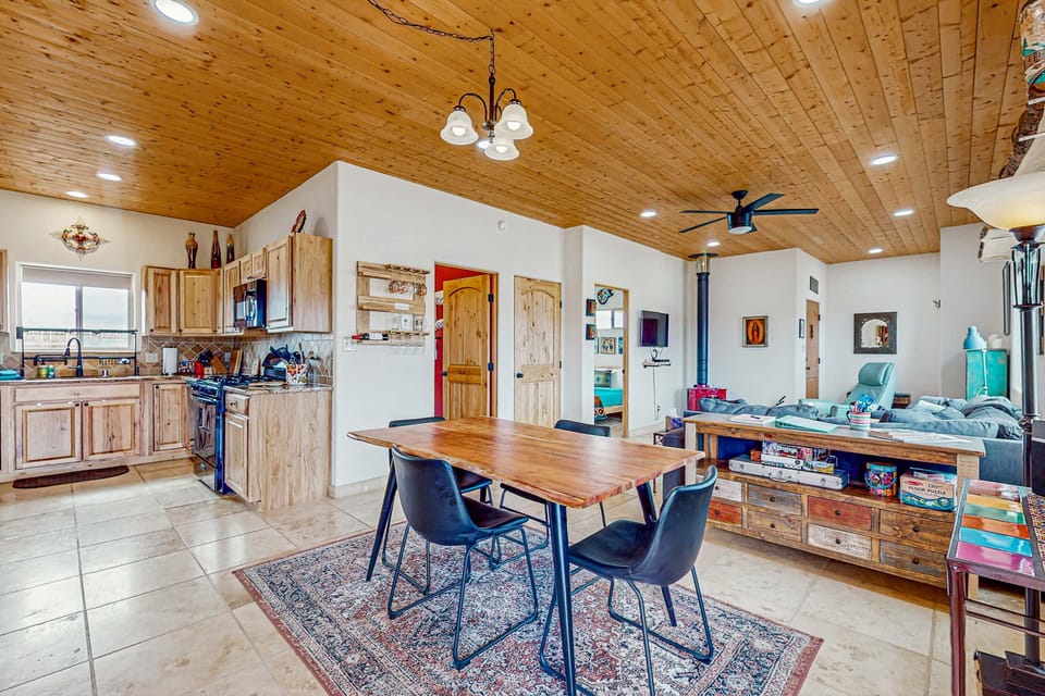 Enjoy the open flow between living, dining, and kitchen