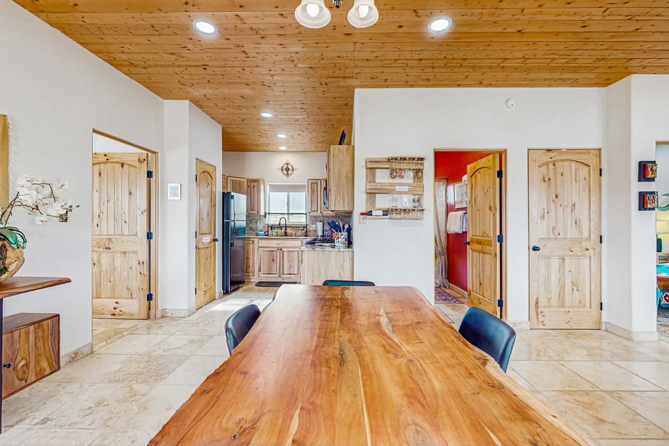 Cook and gather in the open-concept kitchen and dining space