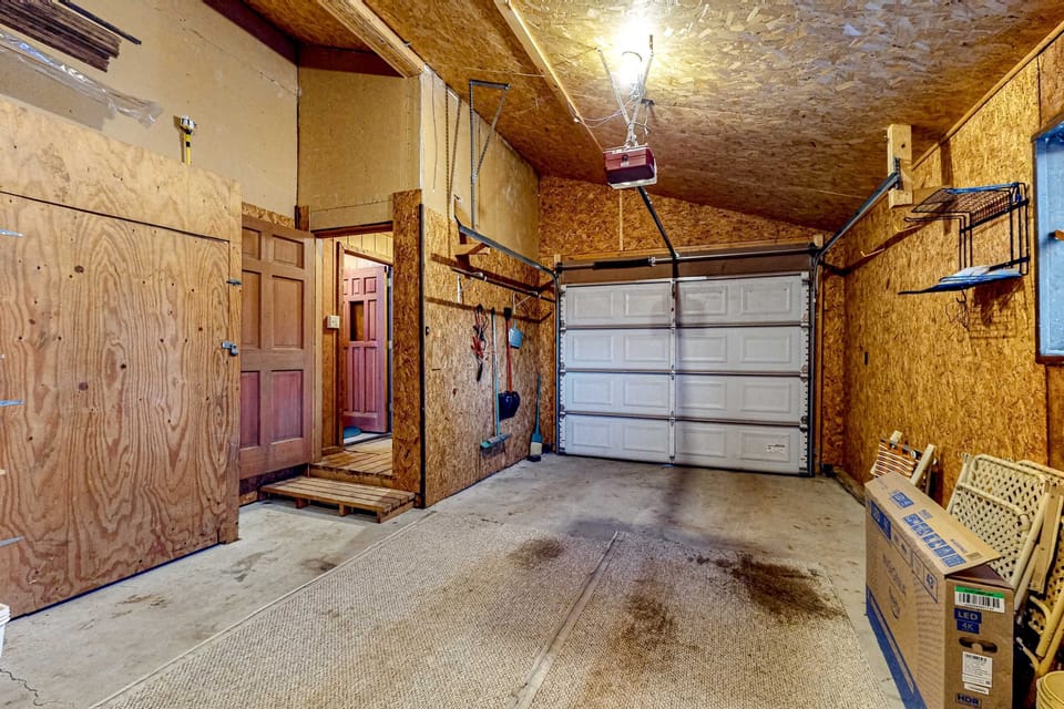 Park and store gear in the single-car garage