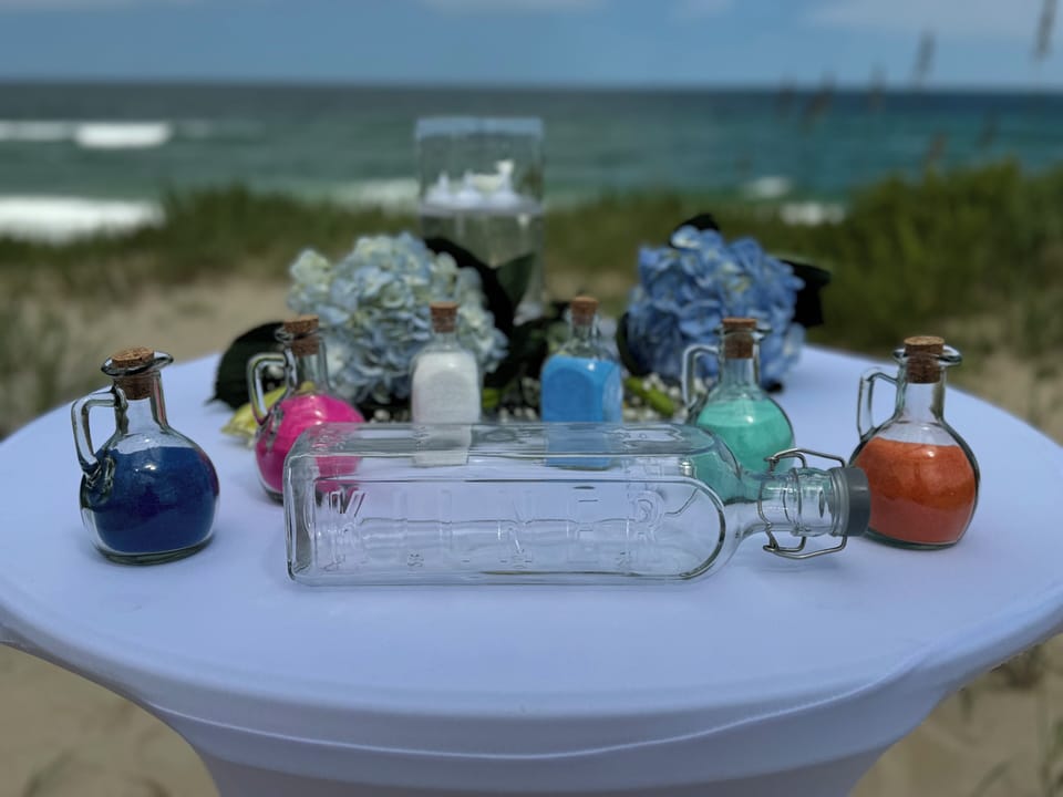 Vow renewal…waves on the background