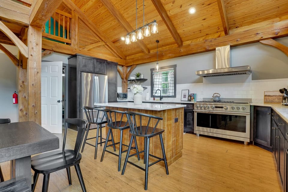 Stylish kitchen with island seating