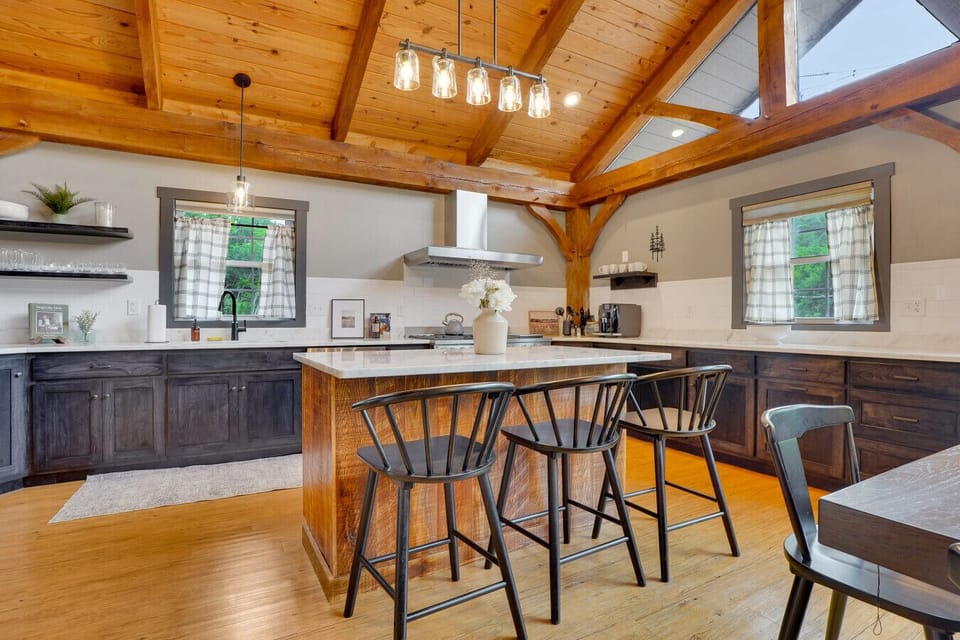 Stylish kitchen with island seating