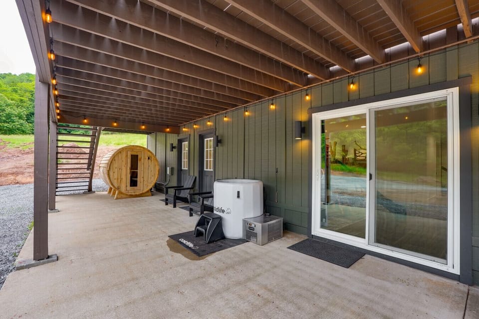 Private outdoor retreat with sauna and space to relax