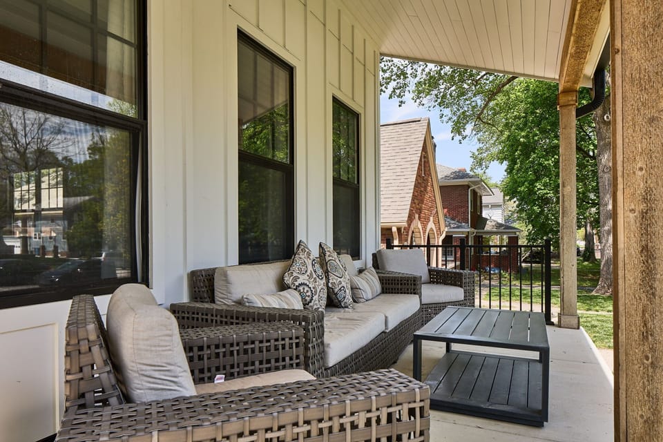 Front Porch with Lounge Seating