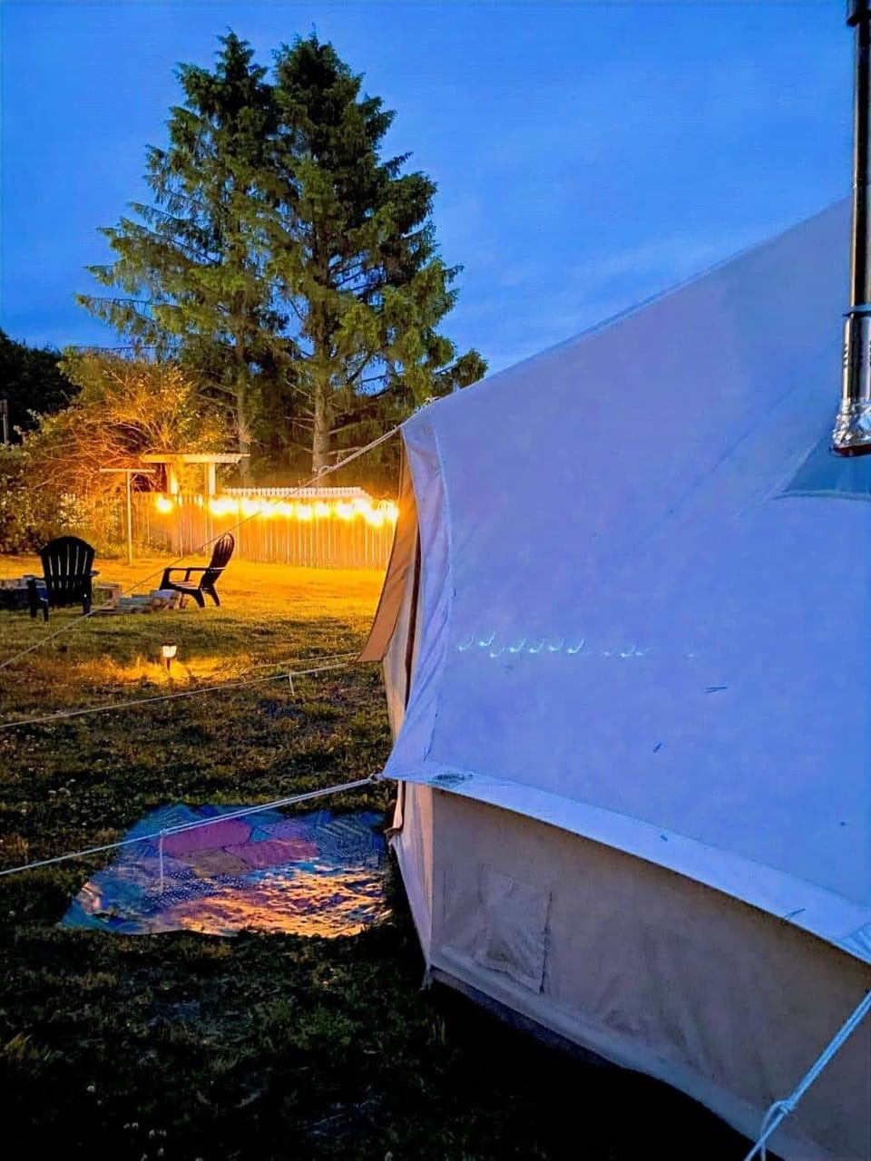 Bell Tent at night