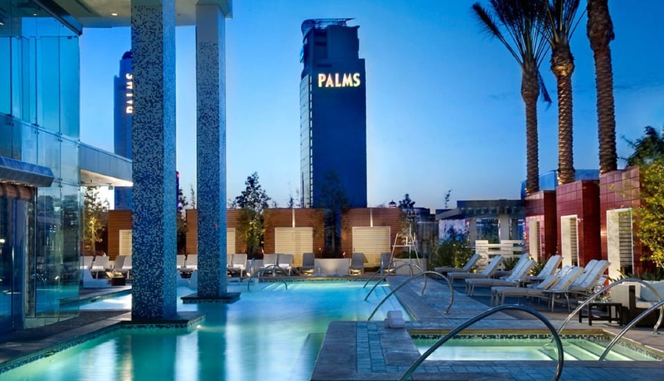 Pool at dusk